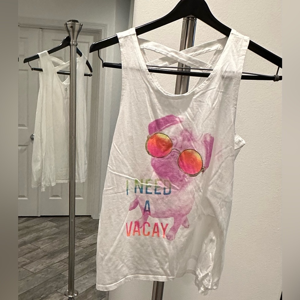 Total Girl 20 1/2 PLUS I Need A Vacay Dog Tank -